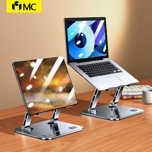 Laptop Stand for Desk Adjustable Laptop Stand Metal Silicone Portable Foldable All-In-1 Laptop Holder Compatible with Kindle Fire iPad Pro MacBook Air Pro 9 to 15.6 inch 17 inch